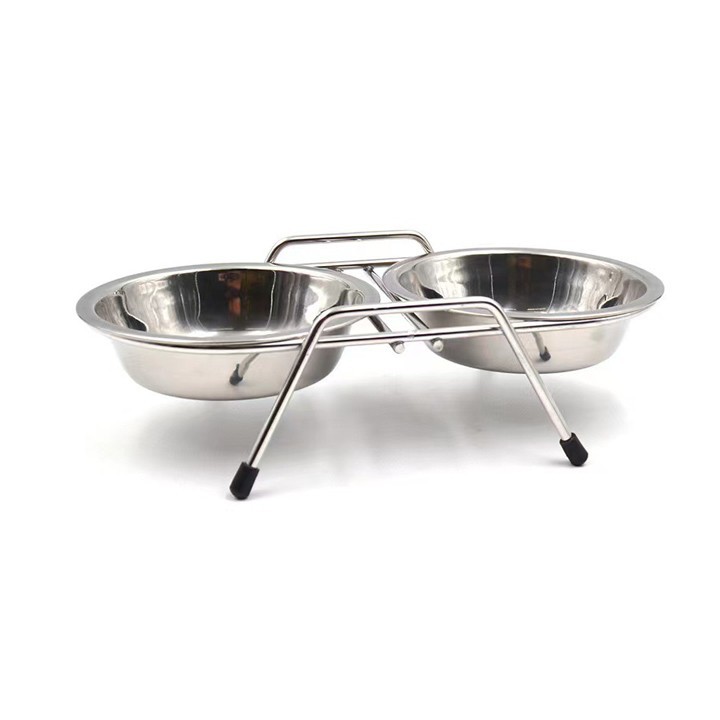 Shelf Double Pet Food Bowl