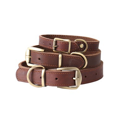 हैवी ड्यूटी गाय का चमड़ा कुत्ता कॉलर